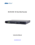 DN-700 HDV / DV Hard Disk Recorder Instruction Manual