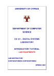 Lab equipments manual - University of Cyprus