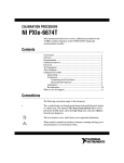 NI PXIe-6674T Calibration Procedure