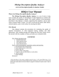MDQA User Manual v2.01 - Archives of Personal Papers ex libris