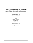 Charitable Financial Planner 2003.10 User Manual