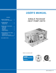 user`s manual single package heat pump units
