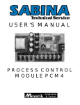 USER`S MANUAL - Sabina Motors & Controls