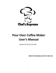 Pour Over Coffee Maker User`s Manual