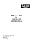 Quad E1/T1 Card For AM3440-A/B/C USER`S MANUAL