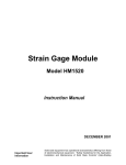 Strain Gage Module - Helm Instrument Company Inc.