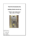 Tisch Environmental TE-1000 High Volume PUF Air