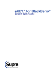 eKEY for BlackBerry User Manual