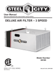 DELUXE AIR FILTER – 3 SPEED - Steel City Tool Works