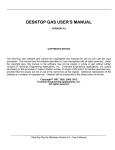 desktop gas user`s manual
