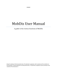 MobDis User Manual