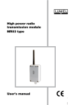 High power radio transmission module MR03 type User`s manual