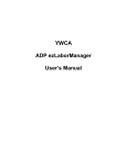 YWCA ADP ezLaborManager User`s Manual