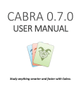 Cabra User Manual - Dustin Zagars Portfolio