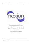 Appendix 9 to Nexion User Manual v2.6