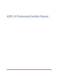 ACRS 1.0 Professional Installer Manual
