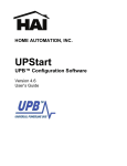UPStart User`s Guide - Home Automation, Inc.