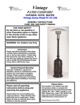 Patio Comfort Vintage Infrared Patio Heater Manual