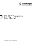 IFS SFP Tranceivers User Manual