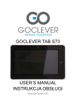 goclever tab s73 user`s manual instrukcja obsługi