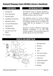 Napoli Massage Chair User Manual (MC003)