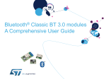 Bluetooth® Classic BT 3.0 modules