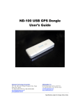ND-100 USB GPS Dongle User`s Guide