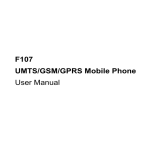 F107 UMTS/GSM/GPRS Mobile Phone User Manual