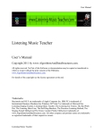 the manual - Listening Music Teacher
