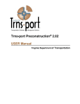 Web Trnsport User Manual - Virginia Department of Transportation