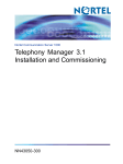 Telephony Manager 3.1 Installation and Commissioning