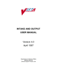 INTAKE AND OUTPUT USER MANUAL Version 4.0 April 1997