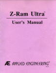 Z-RAM Ultra Manual 1.1 - Applied Engineering Repository