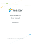 NeoGate TA1610 User Manual