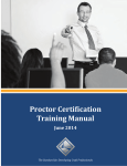 Proctor Certification Training Manual June 2014