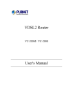 VDSL2 Router User`s Manual