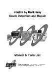 Irontite by Kwik-Way Crack Detection and Repai rr Manual & Parts List