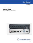 MTP SW6 User Manual - Extron Electronics