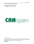Pronet CanOpen user`s manual 1.02