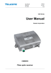 User manual: CXE810 Fibre optic receiver