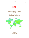 - Quality Control System Basics