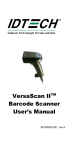 VersaScan IITM Barcode Scanner User`s Manual