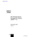 PCI Storage Device Management System SDMS™ 4.0 USER`S GUIDE