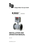 INSTALLATION AND OPERATION MANUAL