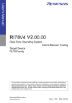 RI78V4 Real-Time Operating System User`s Manual: Coding