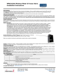 WWA-02AA Wireless Water & Freeze Alarm, Installation Instructions