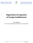 Registration & Inspection of Foreign Establishment