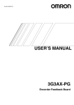 USER`S MANUAL 3G3AX-PG