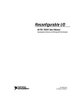 Reconfigurable I/O NI PXI-7831R User Manual