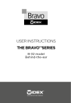 USER INSTRUCTIONS THE BRAVO™SERIES